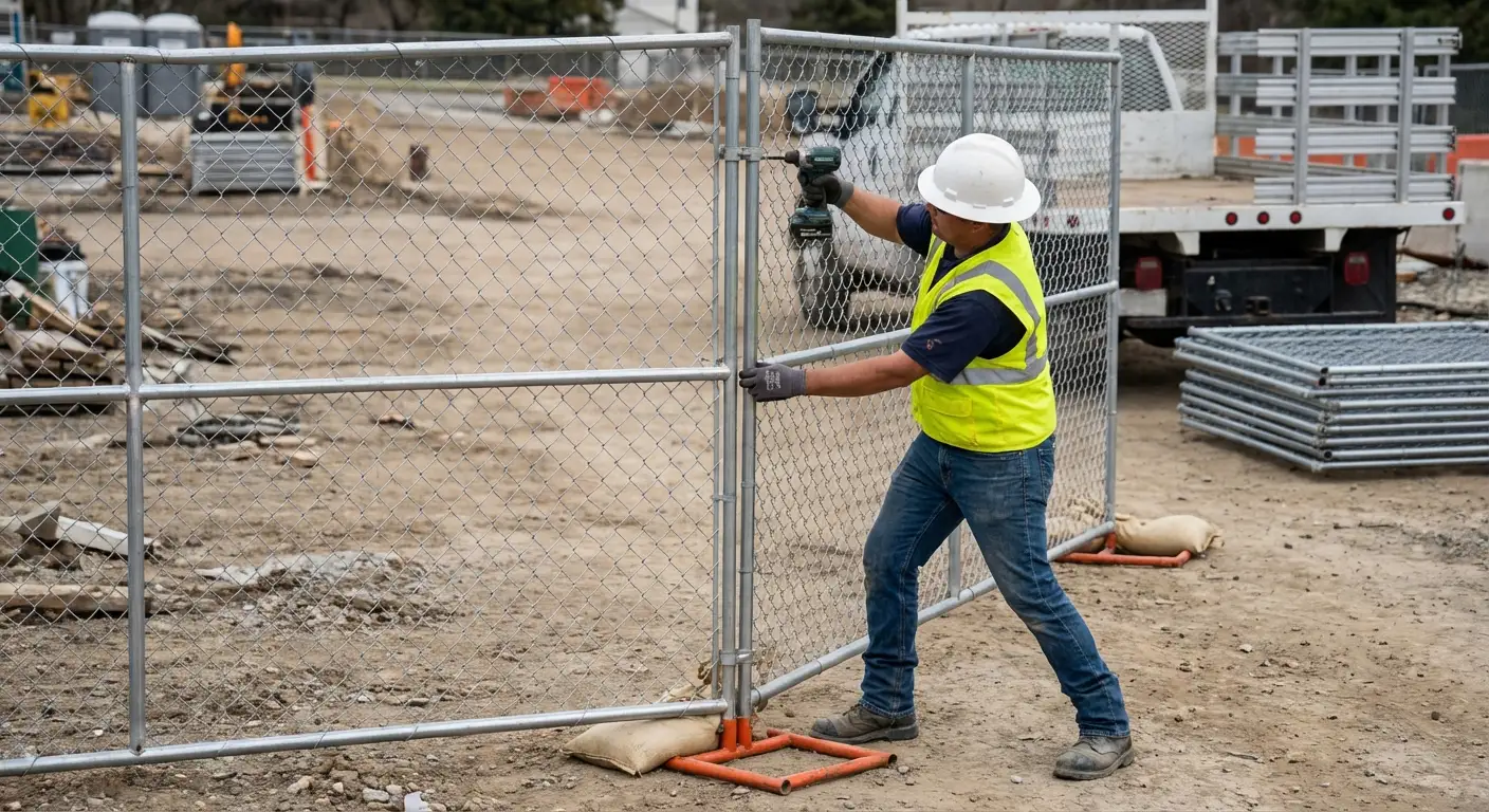 Modular fence reconfiguration system in action in Southaven, MS