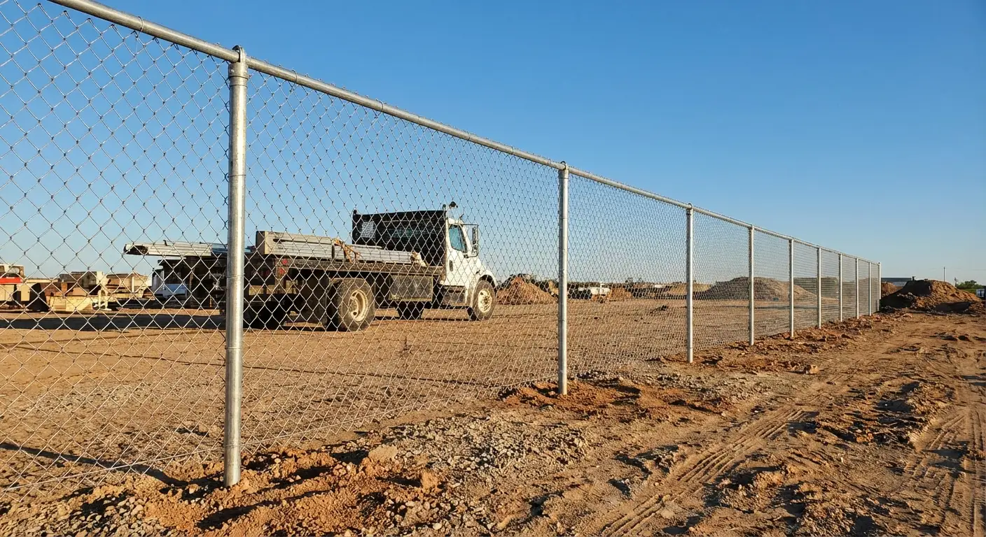 Wind-rated temporary fencing site in Southaven, MS