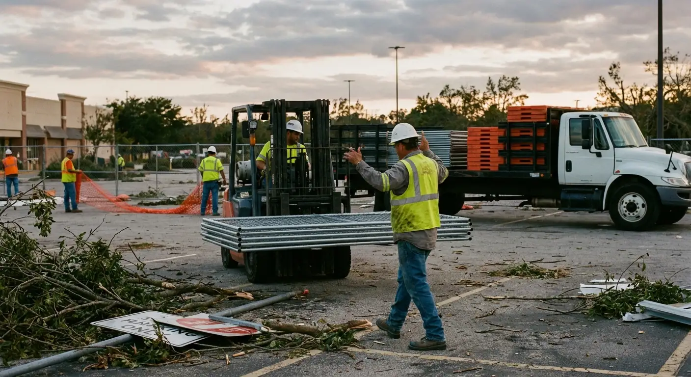 Emergency fencing deployment in Southaven, MS