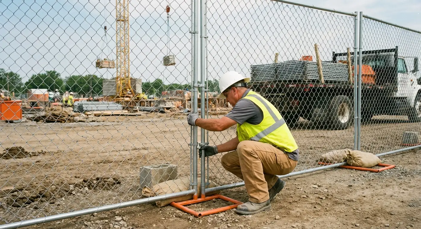 Comparison of professional fencing solutions versus DIY risks on a construction site in Southaven, MS