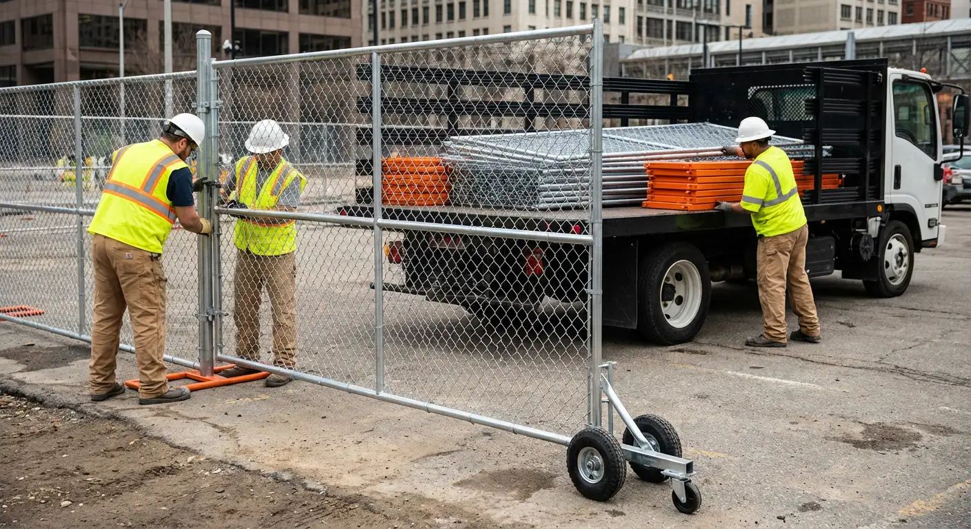 Temporary gate rental installation site in Southaven