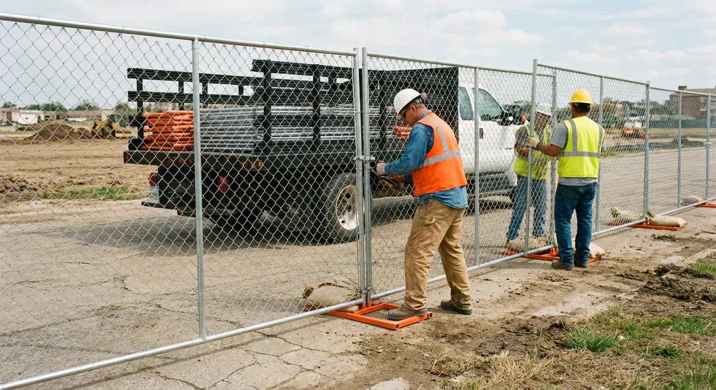 Temporary fencing deployment in Southaven, MS
