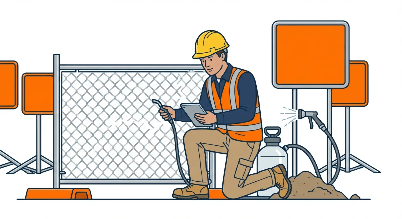 SWPPP Dust Compliance Warning Signs Infographic in Southaven, MS